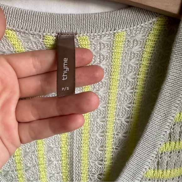 Thyme Maternity Womens Longsleeve  Shirt Size Small Green and Grey - Picture 5 of 7